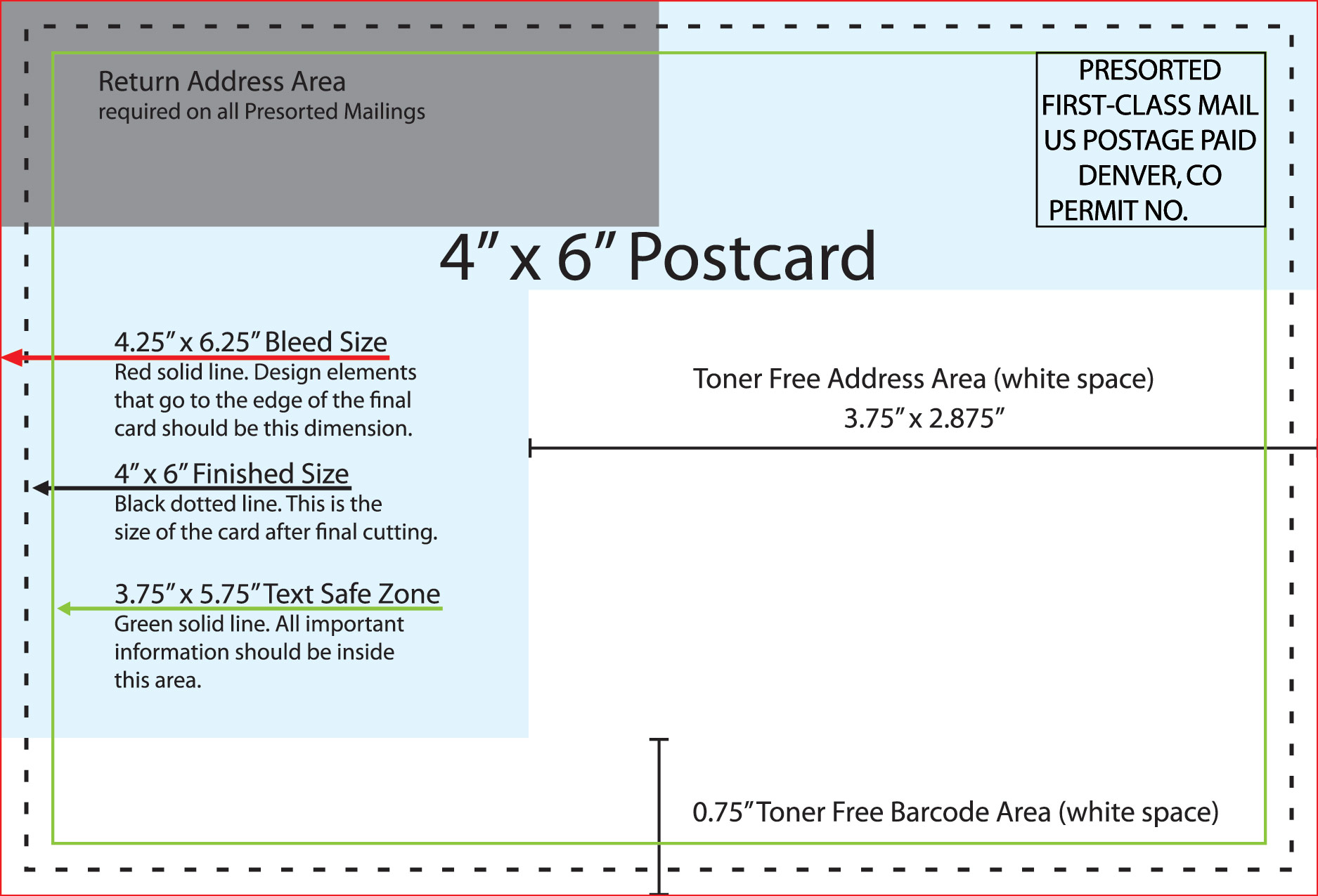 Free Postcard Templates  CEC: Full-service digital printing in Denver Pertaining To Usps Postcard Guidelines Template