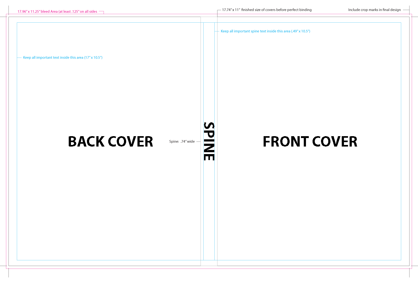 perfect bound cover template